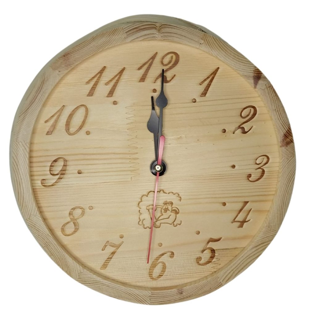 Wooden Sauna Clock - Techno Steam Sauna & Jacuzzi